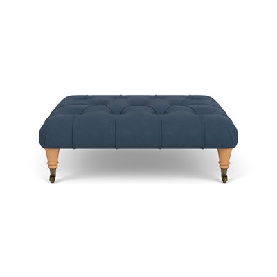 Foot Stool - Indigo - House linen mix