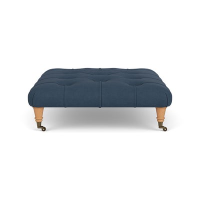Foot Stool - Indigo - House linen mix