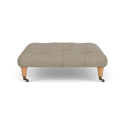 Foot Stool - Dove grey - House linen mix