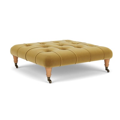 Foot Stool - Mustard - Matt Velvet