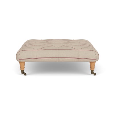 Foot Stool - Raspberry - Compton Stripe