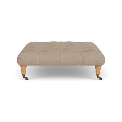 Foot Stool - Natural - House Linen Mix