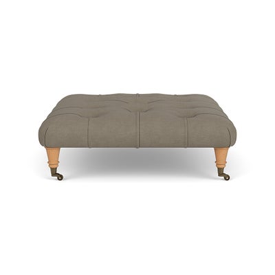 Foot Stool - Mid Grey - House Linen Mix