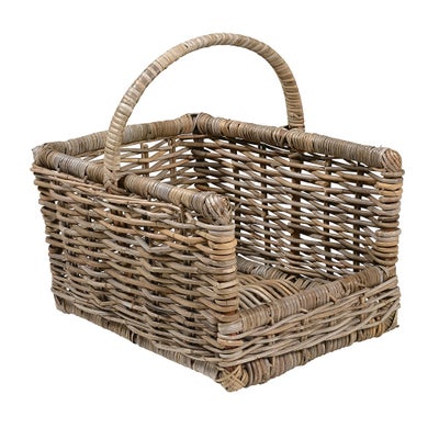 Medium Rattan Open Ended Log Basket