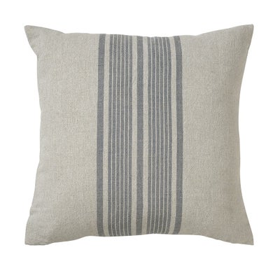 Cotton Linen Bold Stripe Cushion - Navy 45x45cm