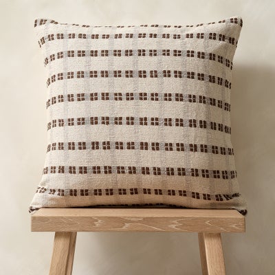 Flush Striped Hand Woven Cushion Spice