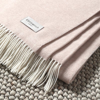 Throw With Cashmere Dusty Rose