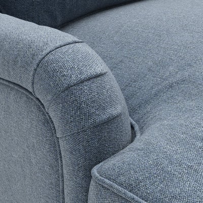 Chaise Large Right Hand - Indigo - Rustic weave