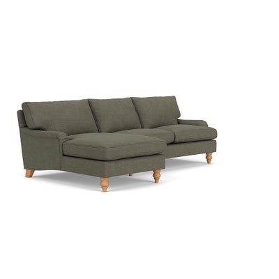 Chaise Large Left Hand - Deep Forest - Rustic Weave