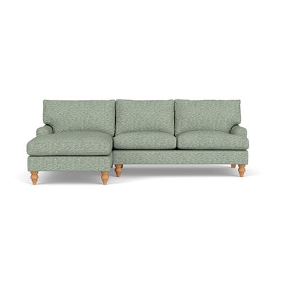 Chaise Large Left Hand - Lake - Herringbone Weave
