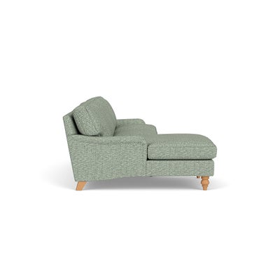Chaise Large Left Hand - Lake - Herringbone Weave