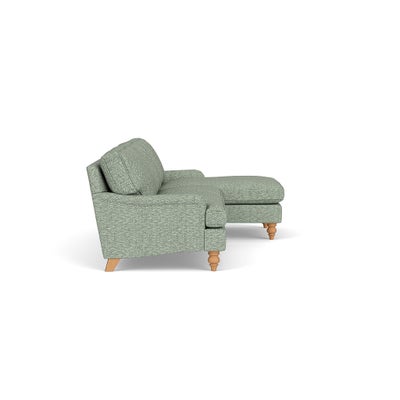 Chaise Large Right Hand - Lake - Herringbone Weave