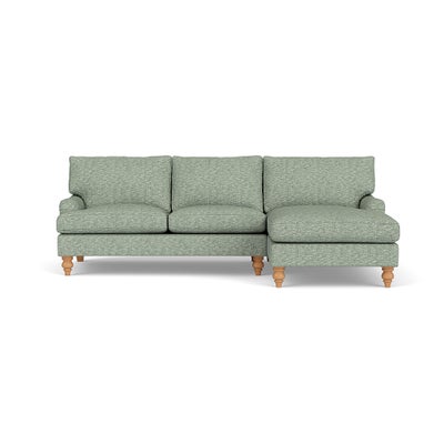 Chaise Large Right Hand - Lake - Herringbone Weave