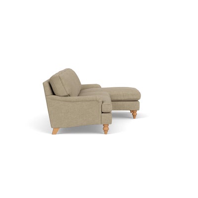 Chaise Large Right Hand - Apple - Rustic Weave