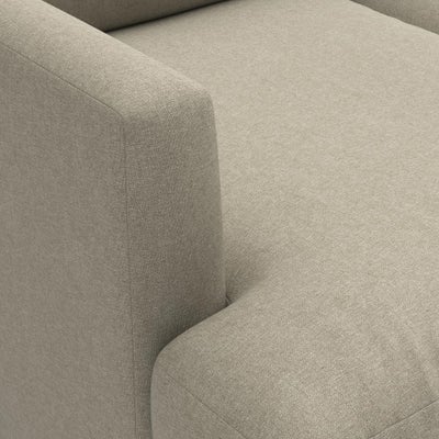 Chaise Extra Large Right Hand - Mid Grey - House Linen Mix