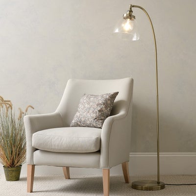 Boxwell Floor Lamp - Antique Brass