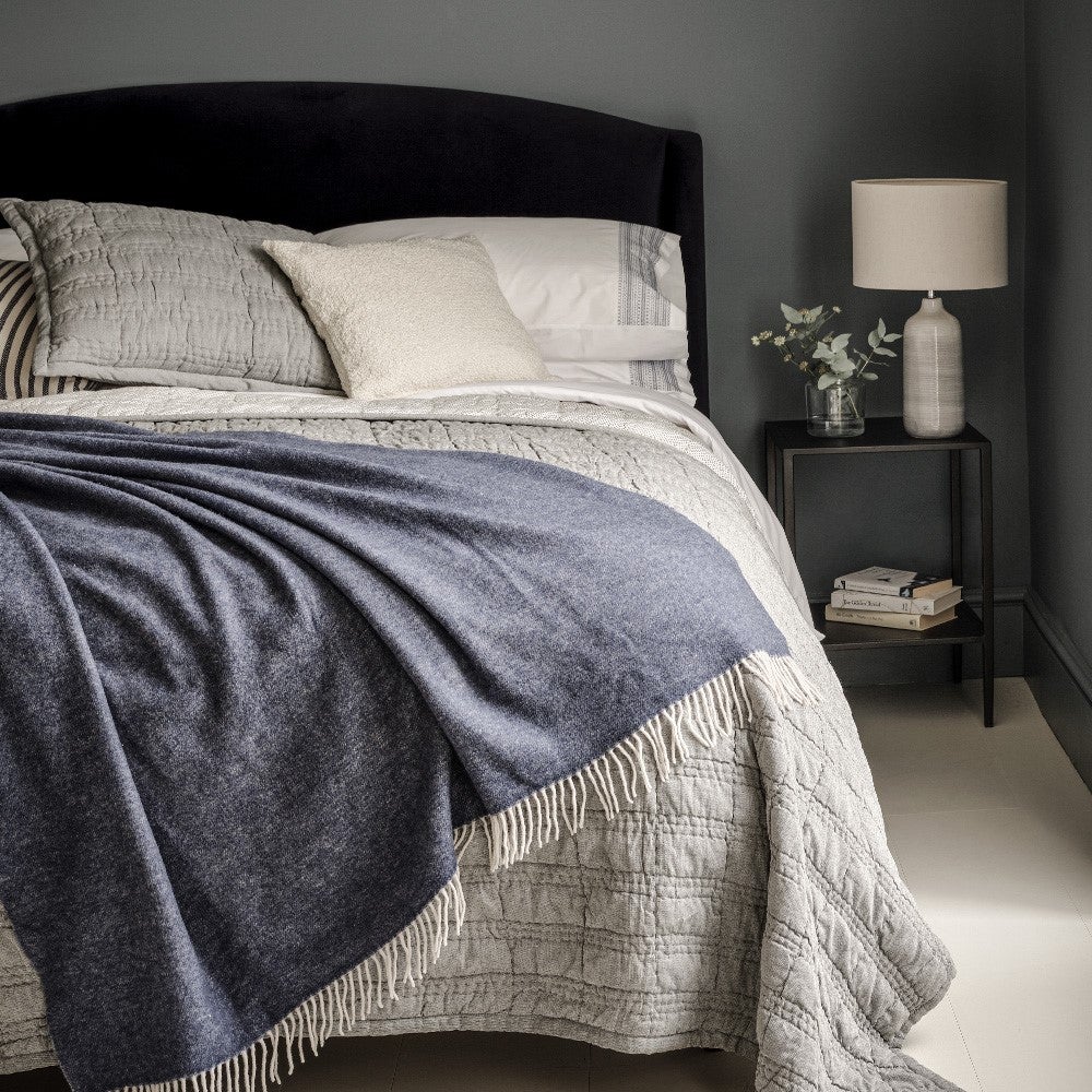 Ascott Midnight Velvet Super King Upholstered Bed - The Cotswold