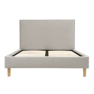 Natural Tweed Kingsize Upholstered Bed