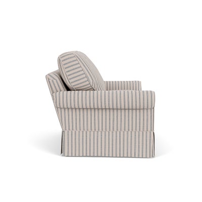 2 Seater Sofa - Indigo - Kingham Stripe