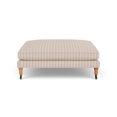 Foot Stool - Flax - Kingham Stripe