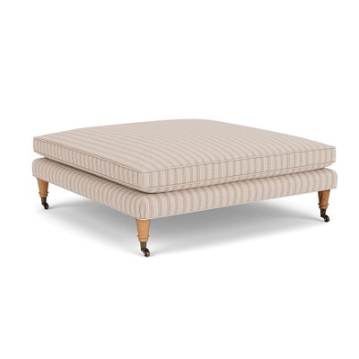 Foot Stool - Flax - Kingham Stripe