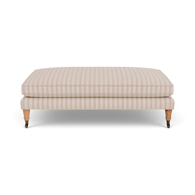Foot Stool - Flax - Kingham Stripe