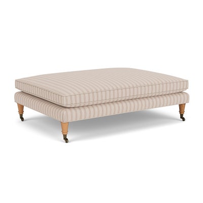 Foot Stool - Flax - Kingham Stripe