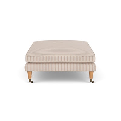 Foot Stool - Flax - Kingham Stripe