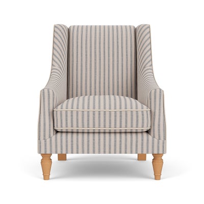 Armchair - Indigo - Kingham Stripe