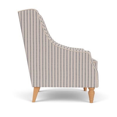 Armchair - Indigo - Kingham Stripe