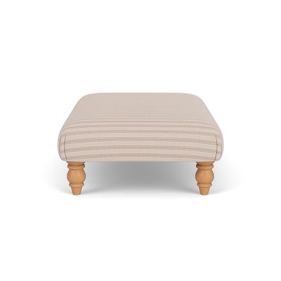 Foot Stool - Flax - Kingham Stripe