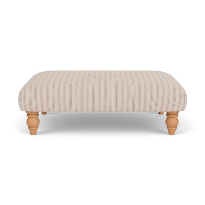 Foot Stool - Flax - Kingham Stripe