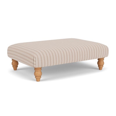 Foot Stool - Flax - Kingham Stripe