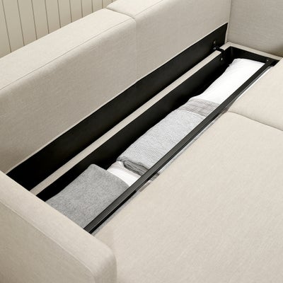 Attwood - Sofa Bed 3 Seater - Natural - House Linen Mix