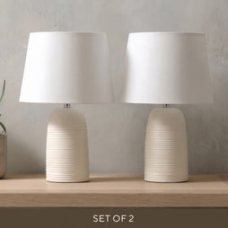 Table Lamp Pair Louie Bedside Pair
