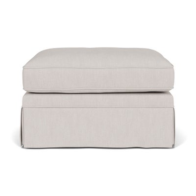Foot Stool - Soft White - Luxury Italian Linen