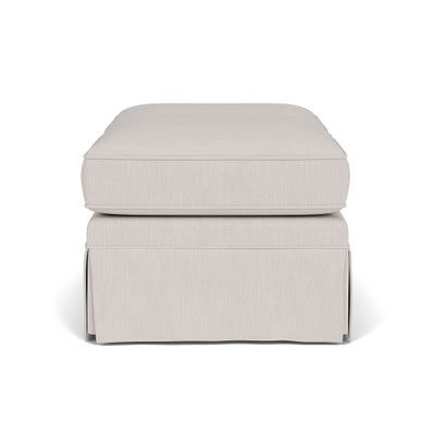 Foot Stool - Soft White - Luxury Italian Linen