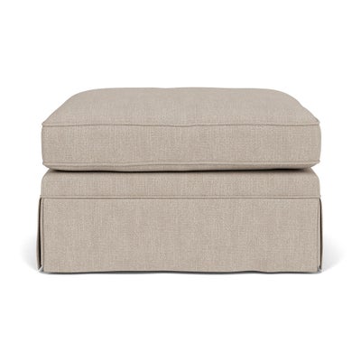 Foot Stool - Natural - Luxury Italian Linen