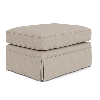 Foot Stool - Natural - Luxury Italian Linen