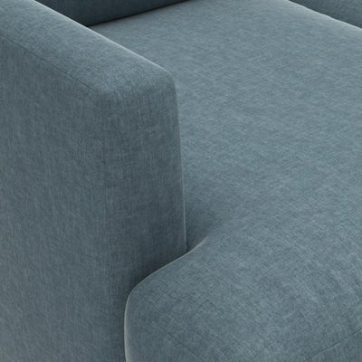 Chaise Extra Large Left Hand - Teal - Eco Chenille