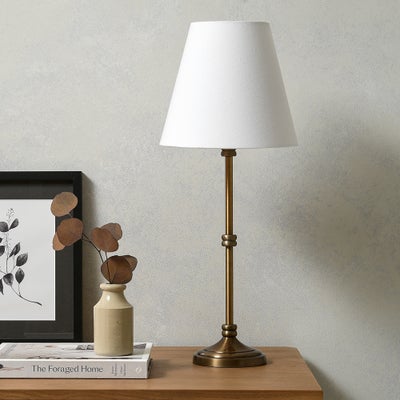 Clover Antique Brass Table Lamp