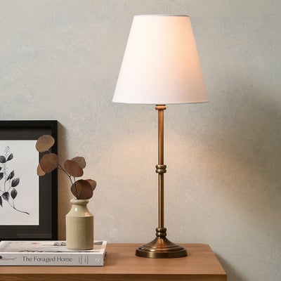 Clover Antique Brass Table Lamp