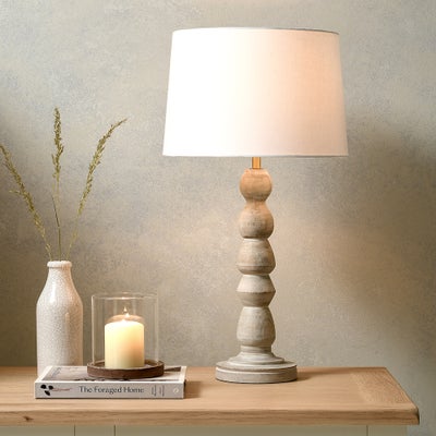 Lawton White Washed Table Lamp
