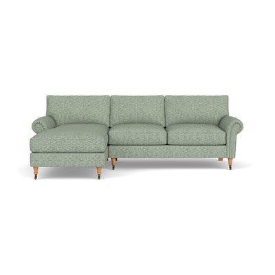 Chaise Large Left Hand - Lake - Herringbone Weave