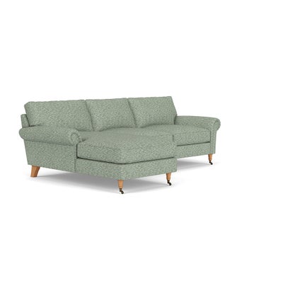 Chaise Large Left Hand - Lake - Herringbone Weave