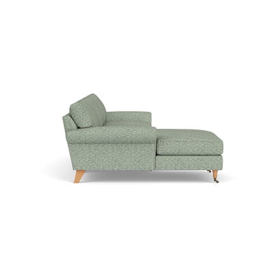 Chaise Large Left Hand - Lake - Herringbone Weave