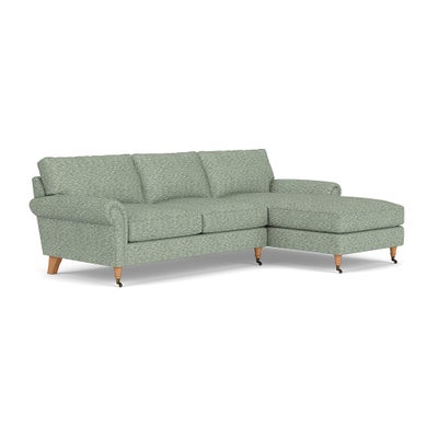 Chaise Large Right Hand - Lake - Herringbone Weave