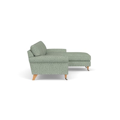 Chaise Large Right Hand - Lake - Herringbone Weave