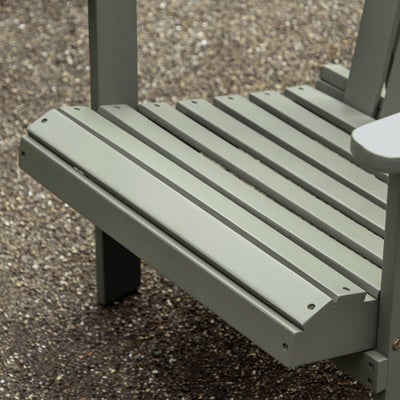 Painted Garden Lounge Chair and Footstool Set