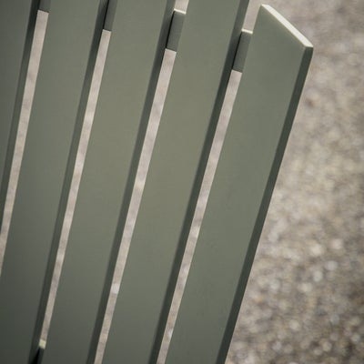 Painted Garden Lounge Chair and Footstool Set